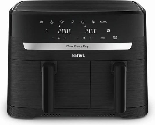 Tefal EY901N10 Dual Easy Fry Essential - Friteuse d'air - 2700W - 8.3L - Noir