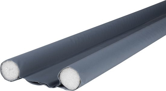 Double coupe-courant d'air pour portes - 2 pièces - 95 cm - Réglable - Gris - Bande coupe-courant d'air - Coupe-courant d'air - Coupe-courant d'air - Rouleau de porte - Coupe-courant d'air - Coussin de porte - Isolation de la porte - Universel