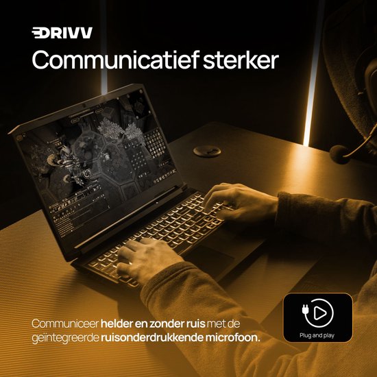 Drivv. PRO Gaming Headset with Microphone - Casque de jeu - Convient pour PS4, PS5, Xbox One, Xbox Series et PC