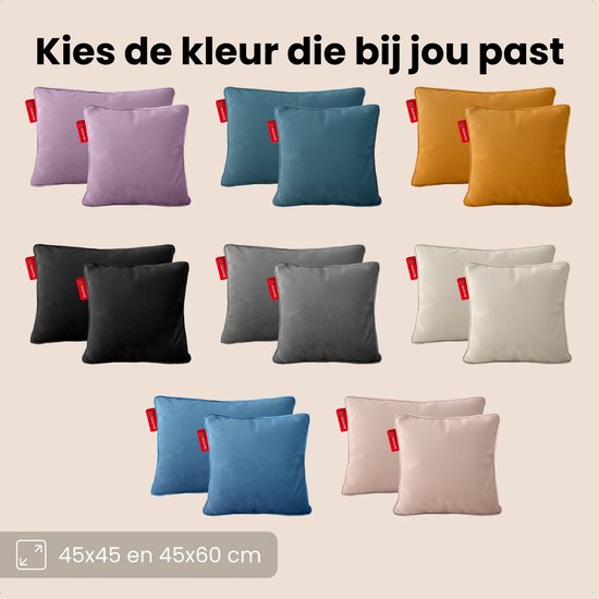 Auronic Heat Pillow - Velours - 45x60 - Sans fil - Rechargeable - Oreiller électrique - Infrarouge - Taupe