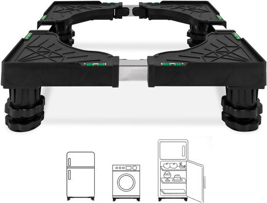 Rehausseur de lave-linge - Socle pour lave-linge - Placard - Convient pour Sèche-linge, Réfrigérateur, Lave-vaisselle et Congélateur - Pour Bosch, Samsung, Miele, AEG, LG, Haier - Ajustable