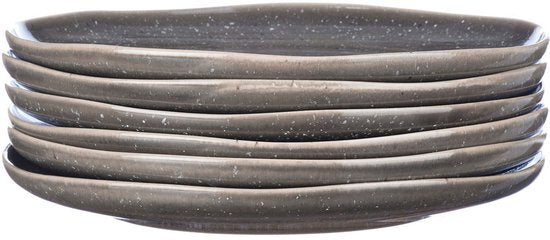 assiette STELLAR Ø27cm - 6 pièces - Gris béton