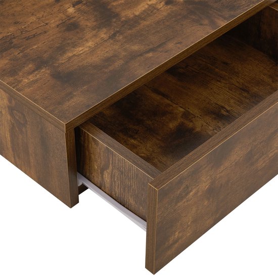 Table de nuit flottante - Couleur bois - Tiroir inclus - Lot de 2