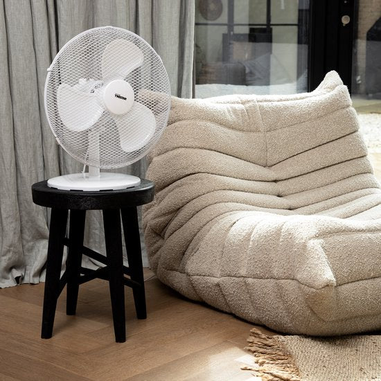 Ventilateur de table 40 cm - 3 vitesses - Oscillation 85° - Tristar VE-5727 - Blanc