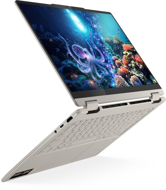 Lenovo Yoga 7 2-en-1 14AKP10 AMD Ryzen AI 5 340 Hybride (2-en-1) 35,6 cm (14") Écran tactile WUXGA 16 Go LPDDR5x-SDRAM 512 Go SSD Wi-Fi 7 (802.11be) Windows 11 Home English Copilot+ pc Gris