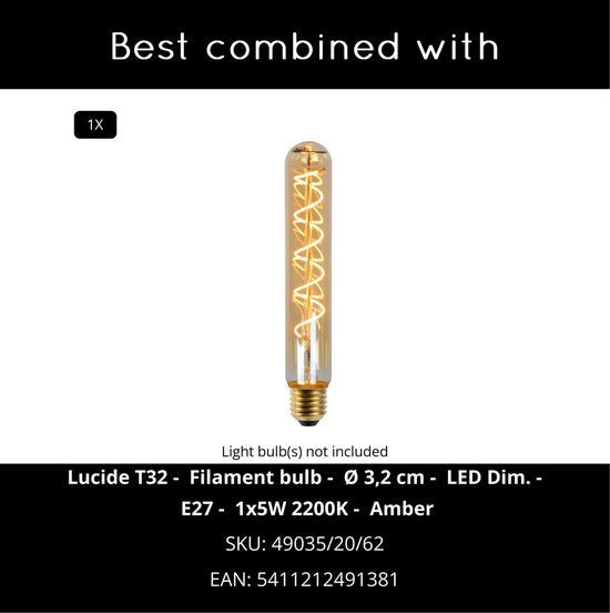 Lucide LAURENS - Lampe sur pied - 1xE27 - IP54 - Noir