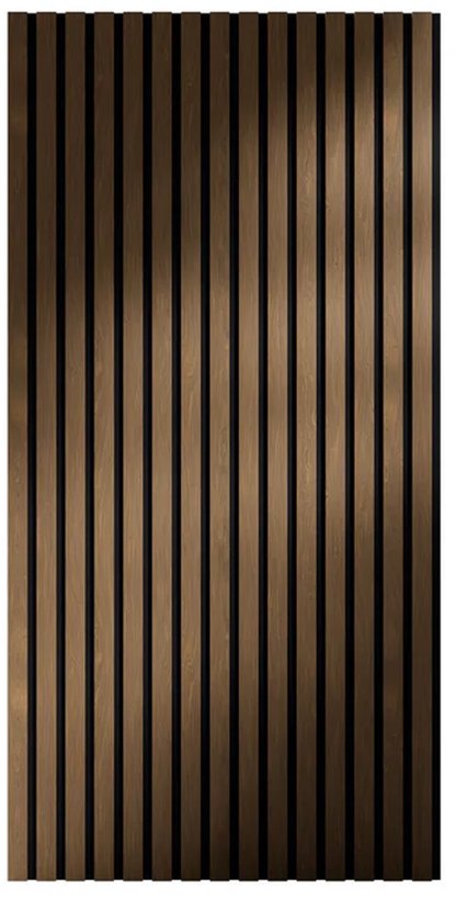 Panneaux muraux acoustiques - Lot de 4 - MDF et mousse PET insonorisants - Naturel foncé - 120 x 60 x 1.8 cm