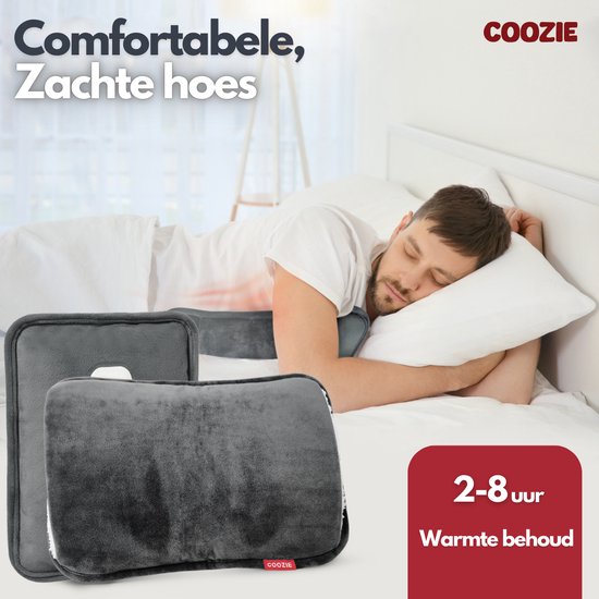 Coozie Bouillotte électrique avec housse ThermoSoft - Bouillotte - Bouteilles d'eau chaude - Bouillotte - Coussin chauffant