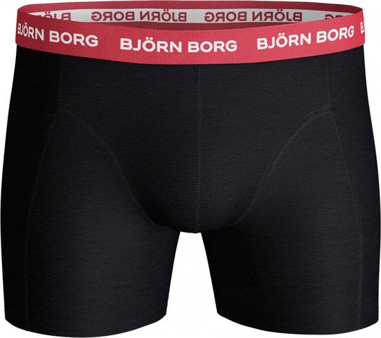 Björn Borg - Caleçon Hommes 3-Pack Boxers Contrast Solids - Noir - Taille S