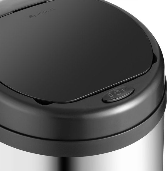 Poubelle automatique / Poubelle / Poubelle à détecteur - 50 litres - Argenté - Rond