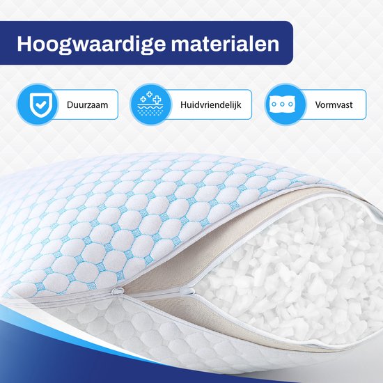 Oreiller réglable Sleeptight - 70 x 50 x 16 cm - Oreiller ergonomique en mousse à mémoire de forme pour les dormeurs latéraux