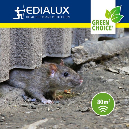 Edialux Ultrasonic Defend répulsif à ultrasons pour souris répulsif pour rats, dissuasion pour rongeurs, son ultrasonique, étanche ip44, rechargeable par usb, intérieur et extérieur, jardin, abri, cave, 15-24 jours d'autonomie, portée de 80m².