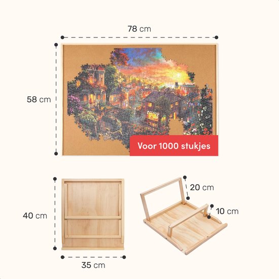 Diydash Plaque de puzzle réglable - Pour 1000 pièces - Puzzle - Table - Dossier - Mat - Tableau - Etagère - Tapis - Tiroirs - Plateaux de tri - Valise