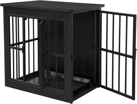 Cage pour chien - cage pour chien - cage pour chiots et petits chiens - cage pour chien - pour l'intérieur - avec plateau hygiénique pour la cage - 63 cm x 51 cm x 59 cm.