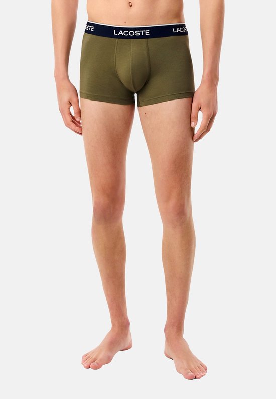 Lacoste Boxe Short Homme - 3 Pièces - Olive/Delphinium - Taille XL