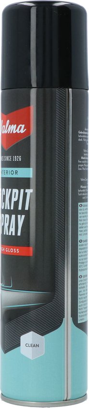Valma Cockpitspray High Gloss 400 ml - Nettoyage de l'intérieur de la voiture - Anti-poussière - Convient pour le plastique et le cuir