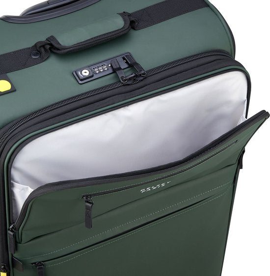 Valise souple – Delsey Paris Maubert 2.0 – Extensible – RFID – 4 doubles roulettes – 79 cm – Vert foncé