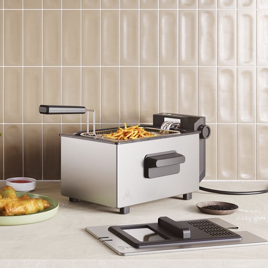 Tristar Friteuse 3 litres - FR-9327 - Friteuse 2000W - Hublot - acier inoxydable