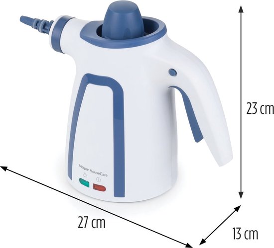 Vitapur Nettoyeur vapeur portatif - Nettoyeur vapeur - Nettoyeur de taches - Nettoyeur vapeur pour meubles - Machine de nettoyage - 900W - Blanc
