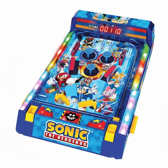 A Ambassador® Sonic Pinball - Arcade Pinball - Mini Pinball - Machine de jeu - Compteur de score - Table Top - Adultes - Jeux pour enfants - The Big Toy Book 2025