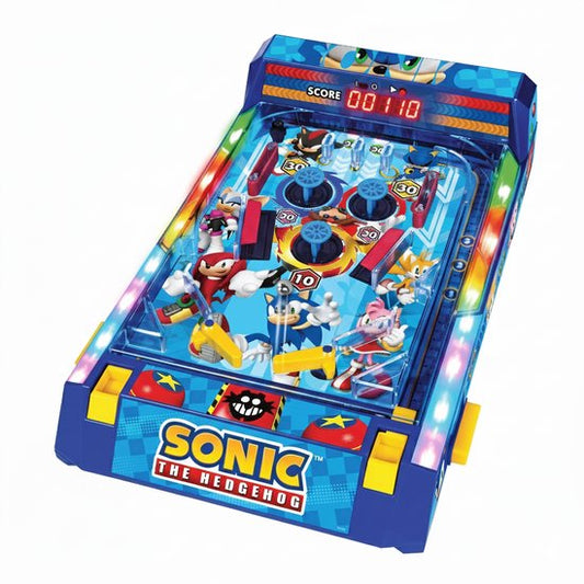A Ambassador® Sonic Pinball - Arcade Pinball - Mini Pinball - Machine de jeu - Compteur de score - Table Top - Adultes - Jeux pour enfants - The Big Toy Book 2025