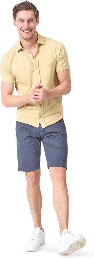 Mario Russo Chemise à manches courtes - Chemise hommes - Polo hommes - t shirt hommes - L - Vert olive clair