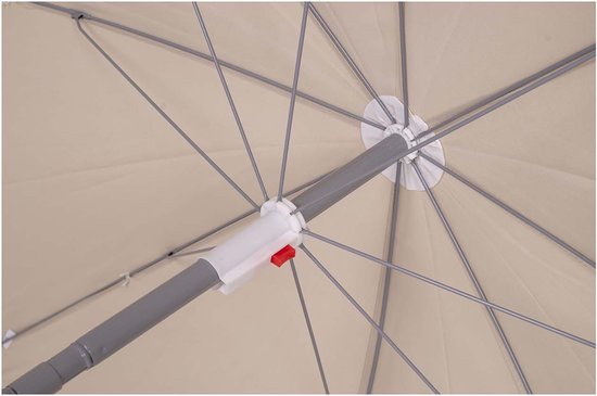 Bo-Camp - Parasol - Avec bras articulé - Ø 165 cm - Sable