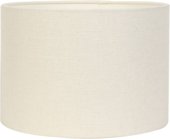 Light & Living Abat-jour cylindrique Livigno - Blanc - Ø20x15cm - Moderne