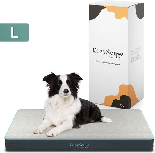 CozySense® - Coussin orthopédique pour chien 90 X 55 cm - Taille L - Imperméable - Convient comme coussin de banc et lit pour chien