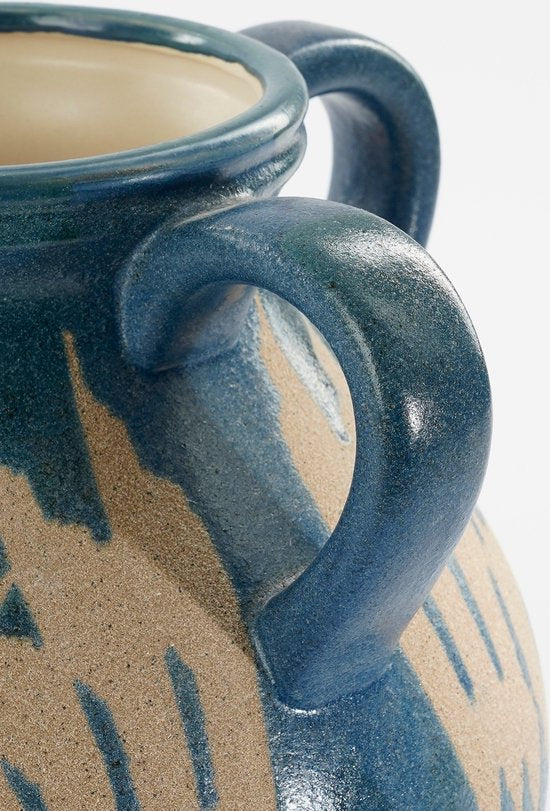 Mica Decorations Vase Caldo - L25 x L24 x H30 cm - Céramique - Bleu foncé