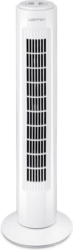 LOEFFEN 1015471 Ventilateur de tour - Ventilateur de luxe avec fonction oscillante - Blanc