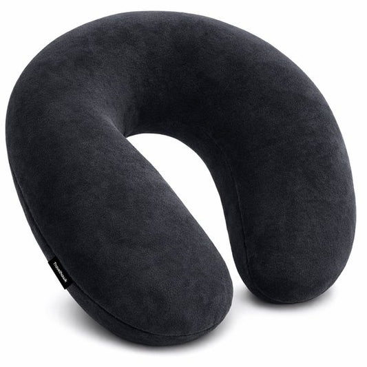 Oreiller de cou Travelhawk - Oreiller de voyage de luxe - mousse à mémoire de forme - Oreiller de cou Avion, Voiture, Bus, Train et Camping - Oreiller de cou - Noir