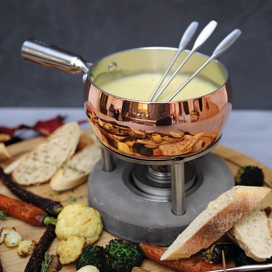 Set à fondue Boska en cuivre - Fondue au fromage - pour 1300 grammes de fromage - 1.7 L