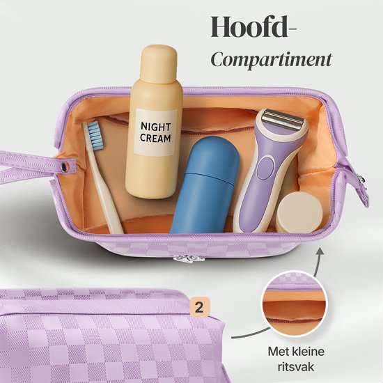 Skycases Travel Essentials - Trousse de toilette et de maquillage - Imperméable et compacte - Convient pour le voyage et l'usage quotidien - Unisexe - Violet