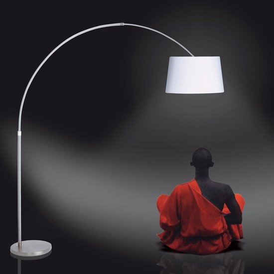 Lampes au sol Lampe à arc en acier Sparkled Light 7268ST hauteur extensible et inclinable Steinhauer