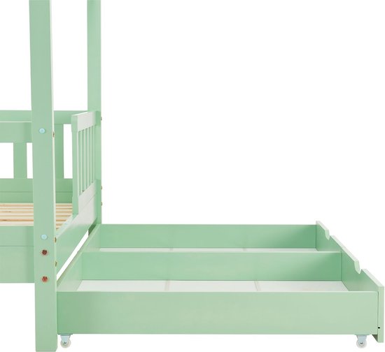 Lit enfant Marli - 90 x 200 cm - Mint - Tiroirs de lit inclus
