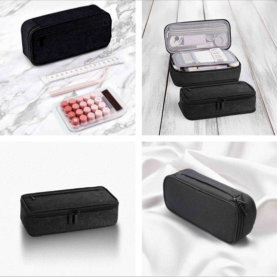 Diydash Etui - Trousse à crayons - Trousse scolaire - Grand Etui - Fournitures scolaires - Trousse Scolaire - Pour filles, garçons et adultes - Noir