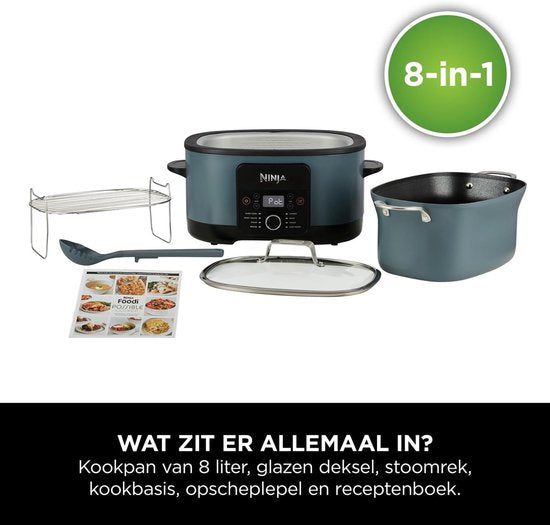 Ninja Foodi PossibleCooker PRO 8-in-1 Mijoteuse et Multicuiseur - 8 litres - Fonction maintien au chaud - Poêle résistant au four - MC1001EU