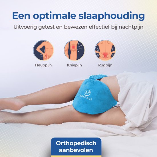 Safelife oreiller de genoux orthopédique - oreiller de jambe pour dormir sur le côté - oreiller de genoux pour dormir sur le côté - oreiller de genoux - oreiller de genoux - oreiller de sommeil latéral adultes