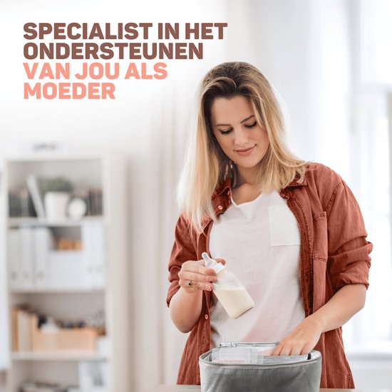 Vulpes Goods® Babycare - Sac isotherme de luxe avec élément réfrigérant - Pour les déplacements - Sac de pompage - Lait maternel jusqu'à 12 heures au frais - Sac isotherme pour le pompage - Sac isotherme pour le lait maternel - Sac de conservation des ali