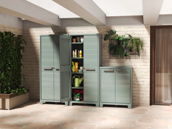 Planet Outdoor armoire de rangement multispace - 44x80x182cm - Gris clair