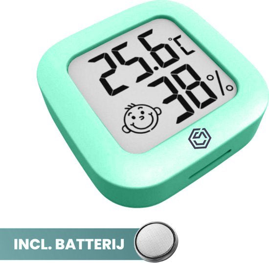 Ease Electronicz Hygromètre - Station météo - Humidimètre - Thermomètre pour l'intérieur - Pile et bande adhésive incluses