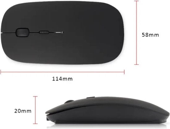 Souris Bluetooth sans fil pour ordinateur portable, PC et Mac - Silent Click