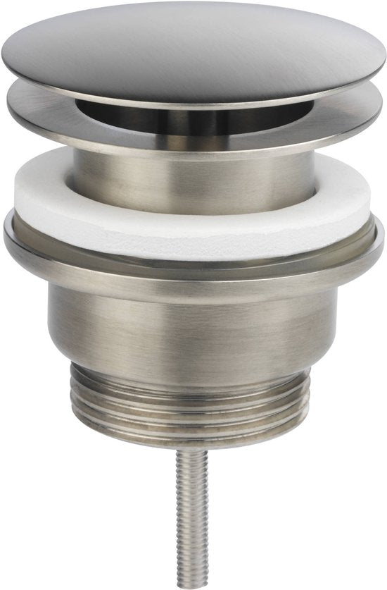 Ben Bouchon d'évier fixe - Non refermable - Bouchon de vidange - Bouchon de vidange - Laiton - acier inoxydable