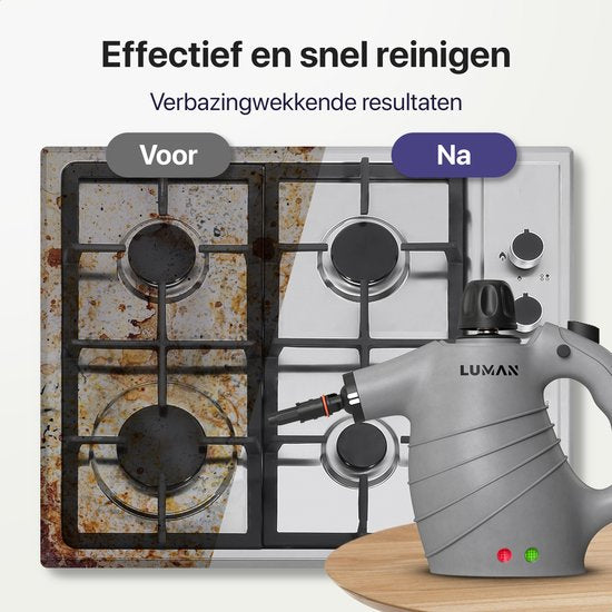 Nettoyeur vapeur portatif - Luman C1 - 1050W - Réservoir 450 ml - Pression 0,26-0,32 Mpa - Sécurité enfant - Kit 16 accessoires - Gris