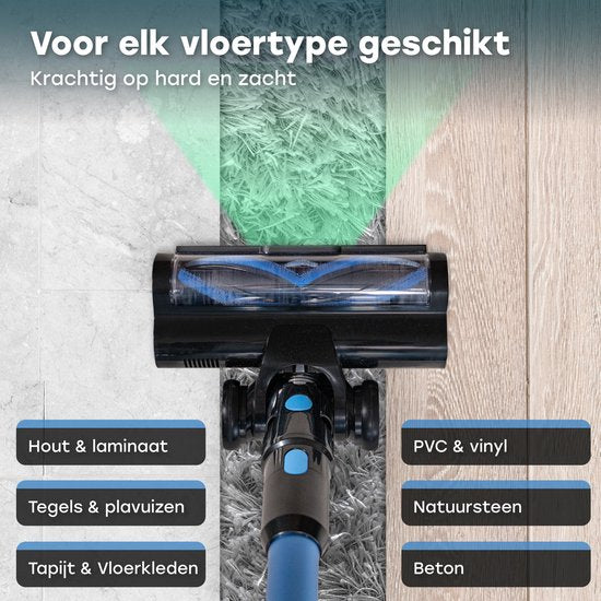 Ølven Aspirateur balai CleanMax - Sans fil - 400W - Dépoussiéreur - Batterie 55Min - Aspirateur sans sac - Fonction Aroma