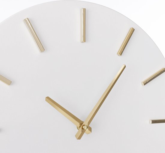 Horloge Murale - Mica Decorations - Ø36 cm - Blanc