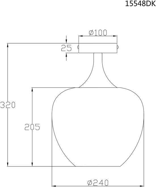 Plafonnier MAXY ø24CM E27 1 lumière Bright
