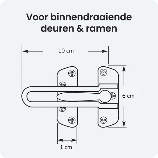 Serrure pour porte intérieure - Argent - Serrures - Porte - Loquet - Serrure - Porte extérieure - WC - Sécurité - Luft