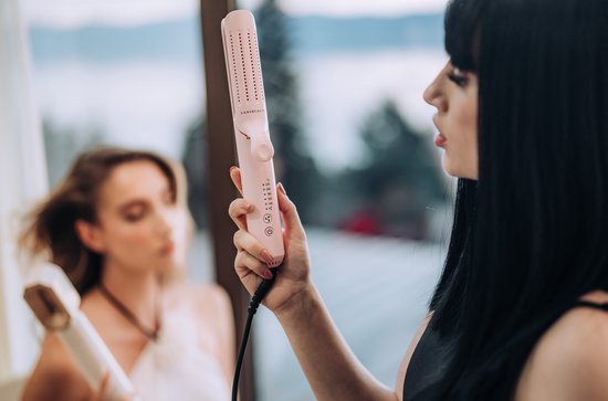 Sansbeauté® 2 in 1 Airflow Straightener - Curling tongs - Straighteners - Hair Straightener - Fast Warm-up - 140℃ to 220℃ - Straighten & Curl - ION technology
